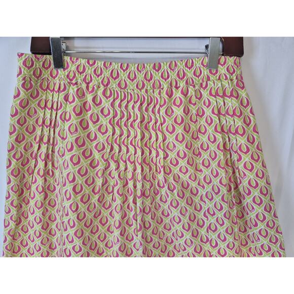 Lilly Pulitzer Womens Pink Green Geometric A-line Skirt Medium - Picture 7 of 9